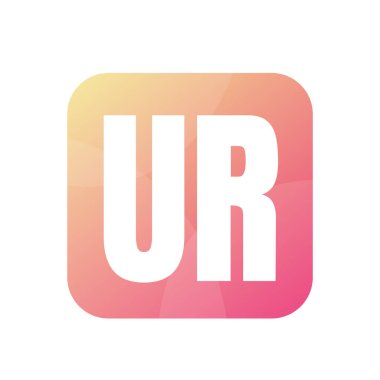 UR Harf Logosu Tasarımı Basit Biçimli