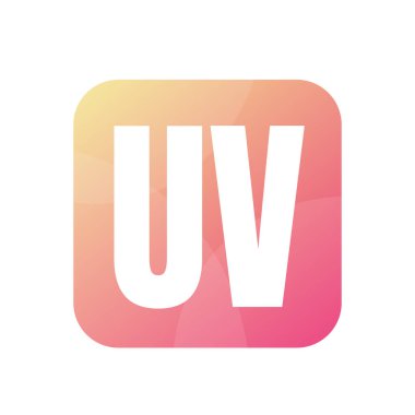 Basit Biçimli UV Harf Logosu Tasarımı