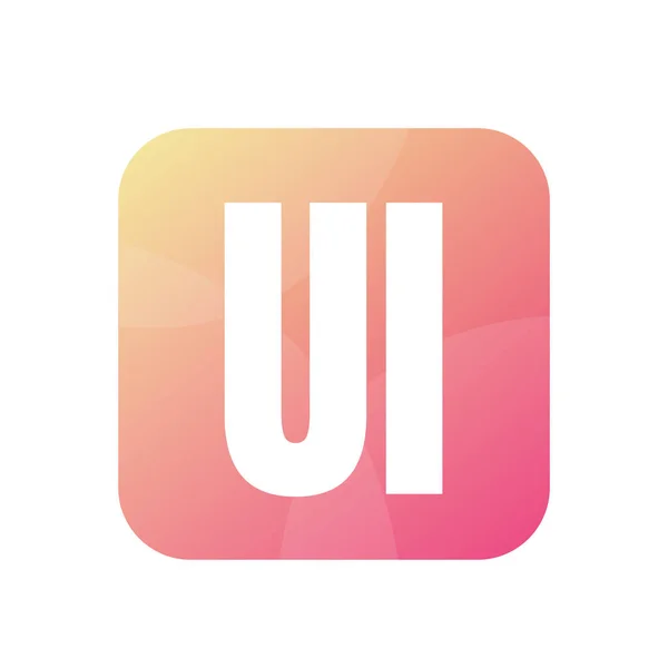 Basit Stili UI Harf Logosu Tasarımı