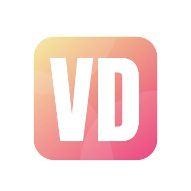 VD Harf Logosu Tasarımı Basit Biçimli