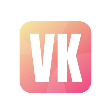 VK Harf Logo Tasarımı Basit Biçimli