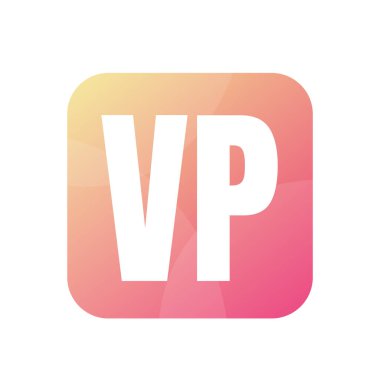 VP Harf Logosu Tasarımı Basit Biçimli