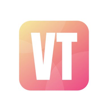 Basit Biçimli VT Harf Logo Tasarımı
