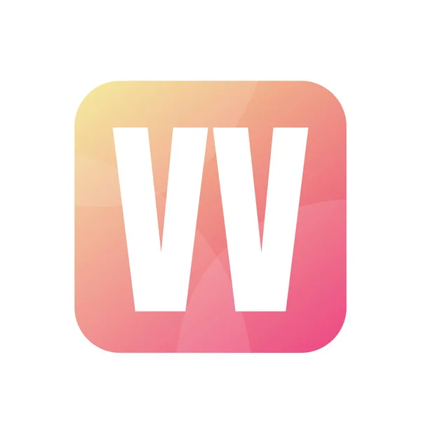 Basit Biçimli VV Harf Logosu Tasarımı