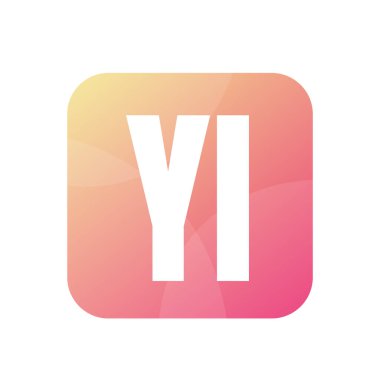 YI Letter Logo Tasarımı Basit Biçimli