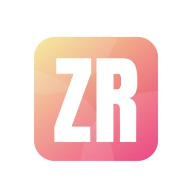 Basit Biçimli ZR Harf Logo Tasarımı