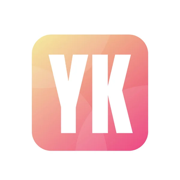 シンプルなスタイルで Ykのロゴデザイン — ストックベクタ