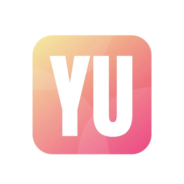 Yu字母标志设计简约风格 — 图库矢量图片