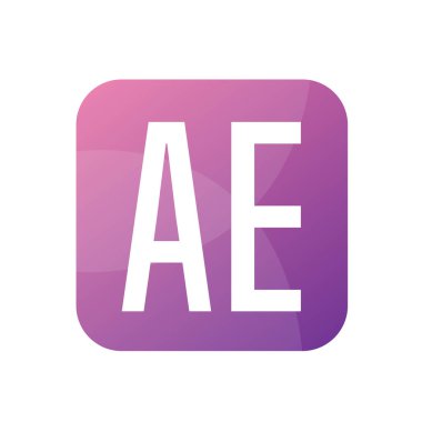AE Letter Logo Tasarımı Basit Biçimli