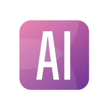 Basit Biçimli AI Harf Logosu Tasarımı