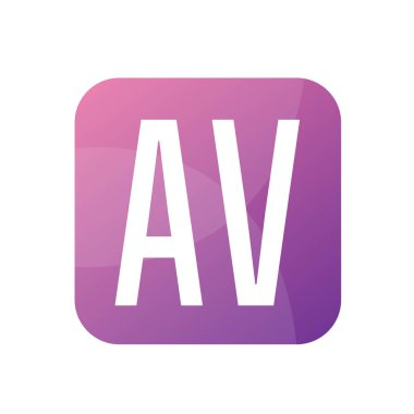 Basit Biçimli AV Harf Logosu Tasarımı