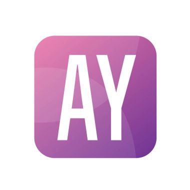Basit Biçimli AY Harf Logosu Tasarımı