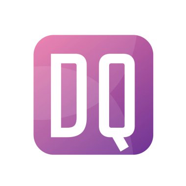 DQ Harf Logo Tasarımı Basit Biçimli