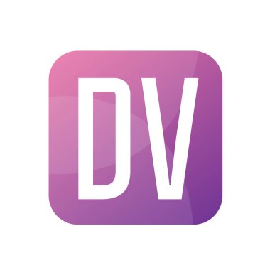 DV Harf Logo Tasarımı Basit Biçimli