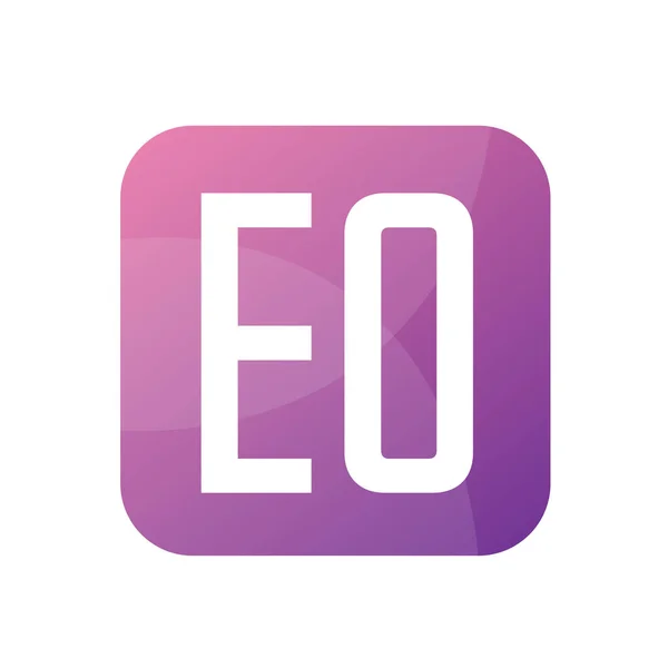 Eo简约风格的字母标识设计 — 图库矢量图片