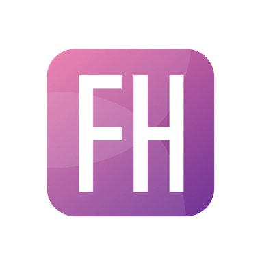 Basit Biçimli FH Harf Logosu Tasarımı
