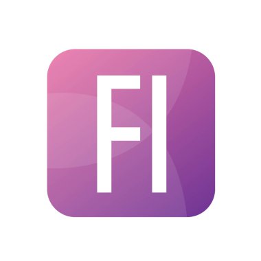 FI Letter Logo Tasarımı Basit Biçimli
