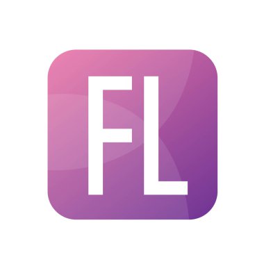 Basit Biçimli FL Harf Logo Tasarımı