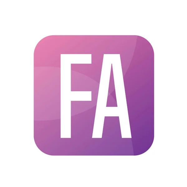 FA Harf Logosu Tasarımı Basit Biçimli