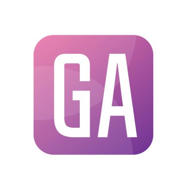 Basit Biçimli GA Harf Logosu Tasarımı