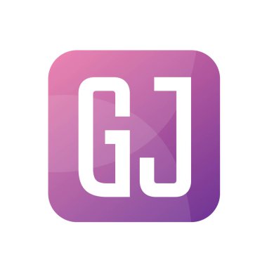 Basit Biçimli GJ Harf Logo Tasarımı