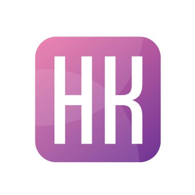 Basit Biçimli HK Harf Logosu Tasarımı