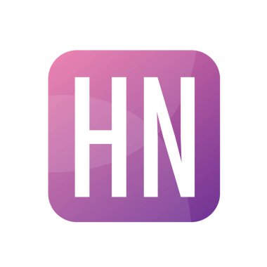 Basit Biçimli HN Harf Logosu Tasarımı