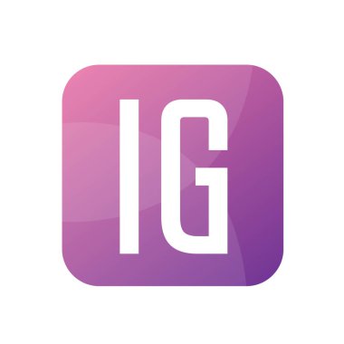 Basit Biçimli IG Harf Logo Tasarımı