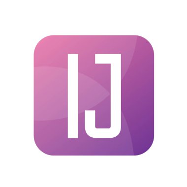 Basit Biçimli IJ Harf Logo Tasarımı