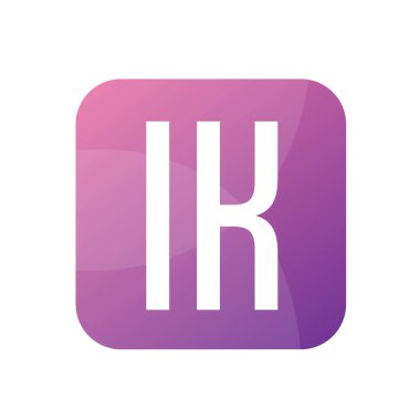 Basit Biçimli IK Harf Logosu Tasarımı