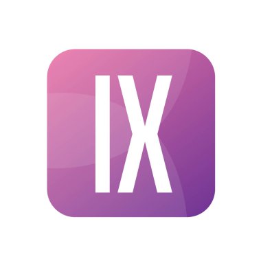 Basit Biçimli IX Harf Logo Tasarımı