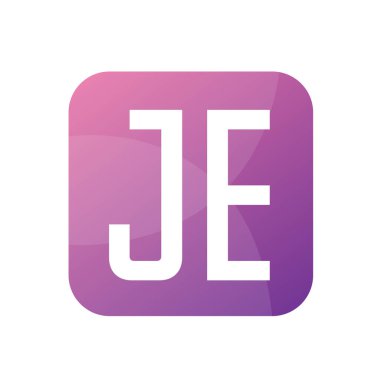 JE Letter Logo Tasarımı Basit Biçimli