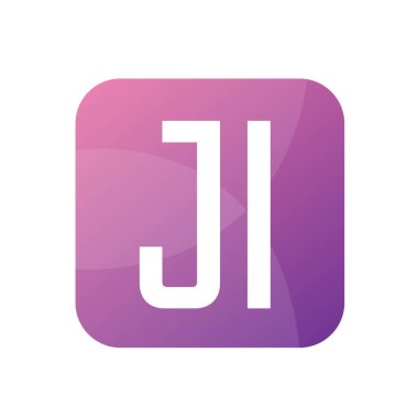 JI Letter Logo Tasarımı Basit Biçimli