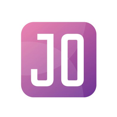 Basit Biçimli JO Harf Logosu Tasarımı