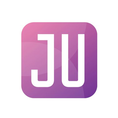 JU Letter Logo Tasarımı Basit Biçimli