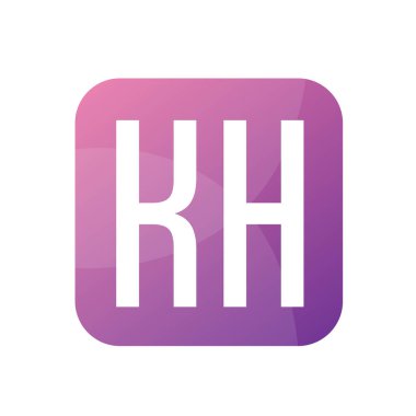 Basit Biçimli KH Harf Logosu Tasarımı