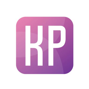 Basit Biçimli KP Harf Logo Tasarımı