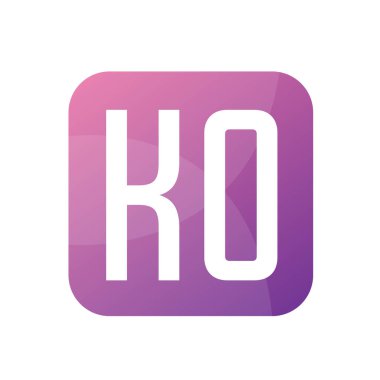 Basit Biçimli KO Harfi Logo Tasarımı