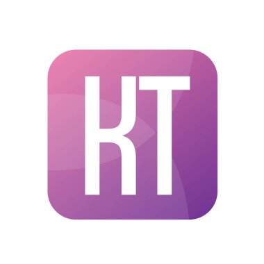 Basit Biçimli KT Harf Logo Tasarımı