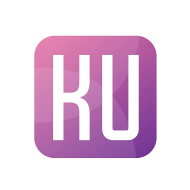 Basit Biçimli KU Harf Logo Tasarımı