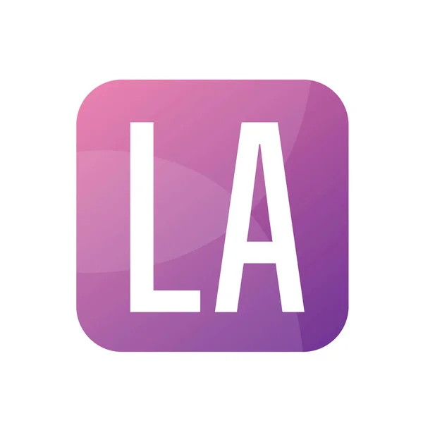 LA Harfi Logo Tasarımı Basit Tarzlı