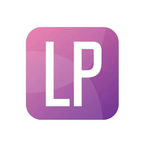 LP Harf Logo Tasarımı Basit Biçimli