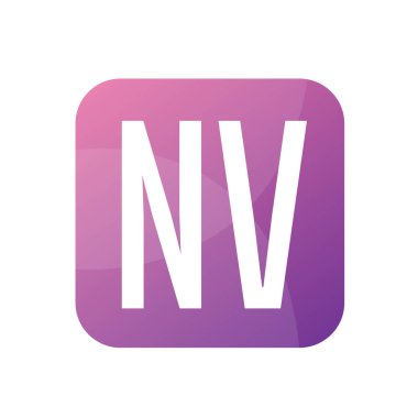 NV Harf Logo Tasarımı Basit Biçimli