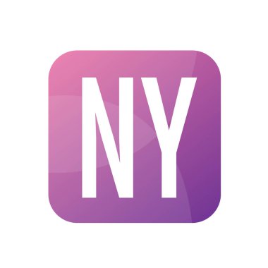 Basit Tarzlı NY Harf Logosu Tasarımı