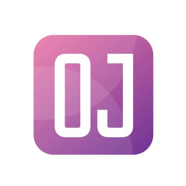 OJ Harf Logo Tasarımı Basit Biçimli