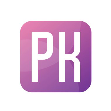 Basit Biçimli PK Harf Logosu Tasarımı