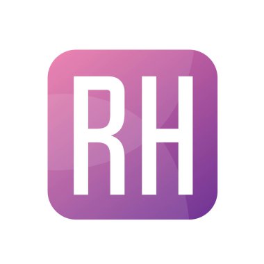 RH Harf Logosu Tasarımı Basit Biçimli