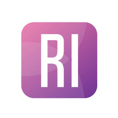 RI Harf Logo Tasarımı Basit Biçimli