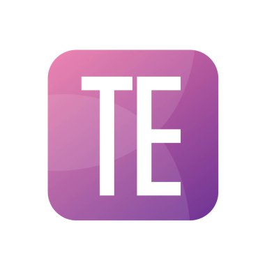 TE Harfi Logo Tasarımı Basit Biçimli