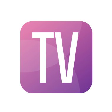 TV Harfi Logo Tasarımı Basit Biçimli